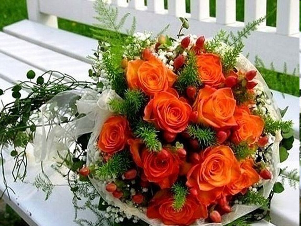 Открытки оранжевые розы