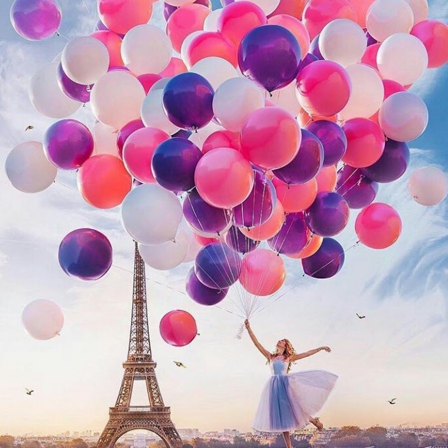 Открытка с днем рождения воздушный шар