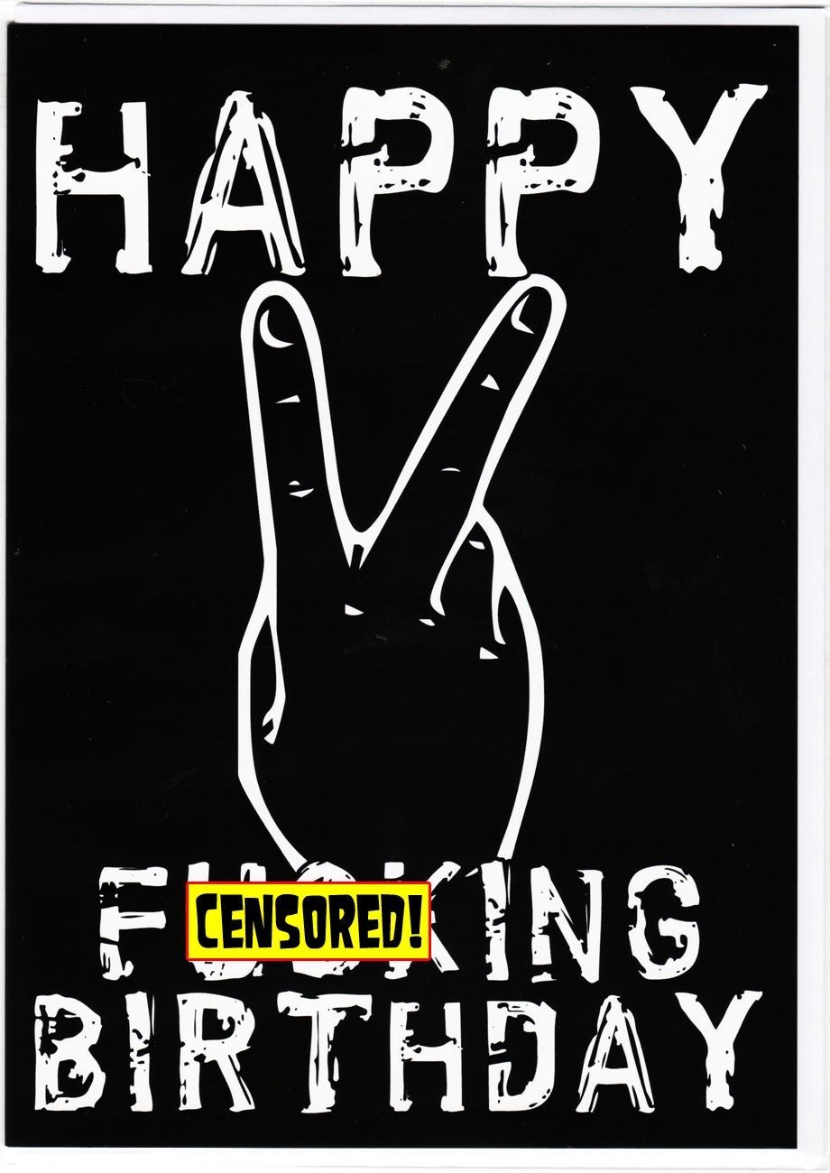 Надпись Happy Birthday в стиле рок