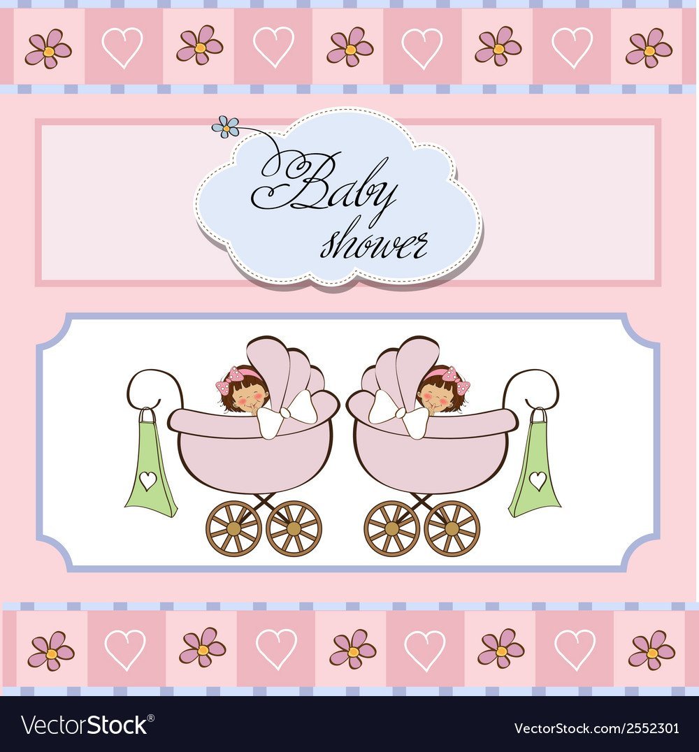 Открытки с новорожденными девочками двойняшками