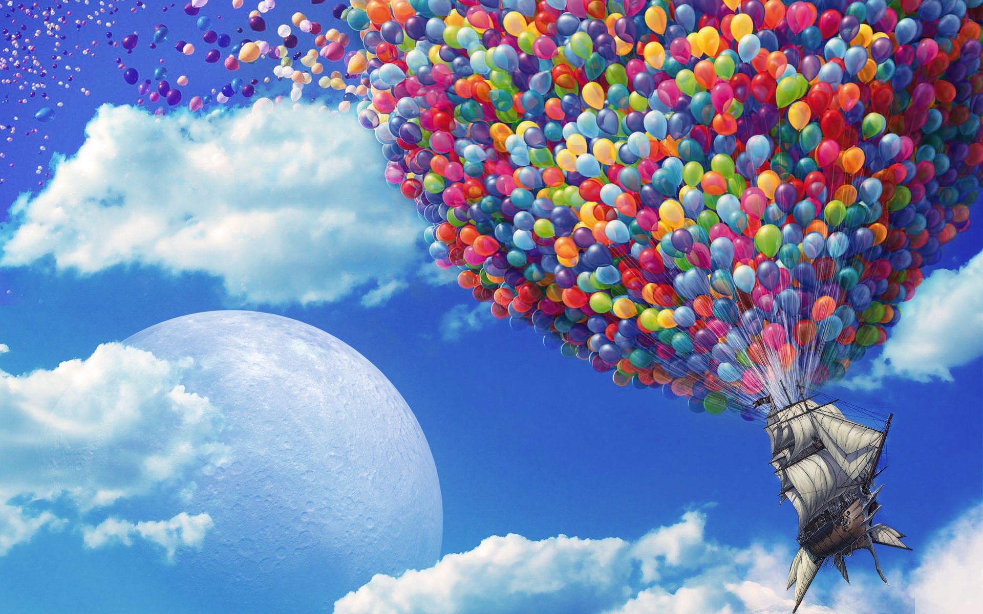 Шары улетели в небо. Воздушные шары. Воздушный шарик. Воздушный шар в небе. Открытки с воздушными шарами.