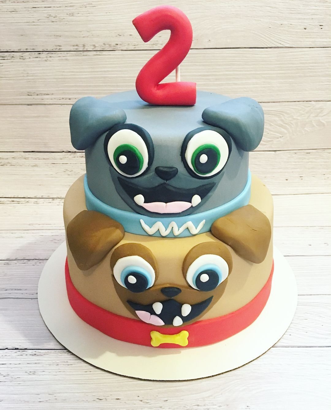 Торт с мопсами для мальчика
