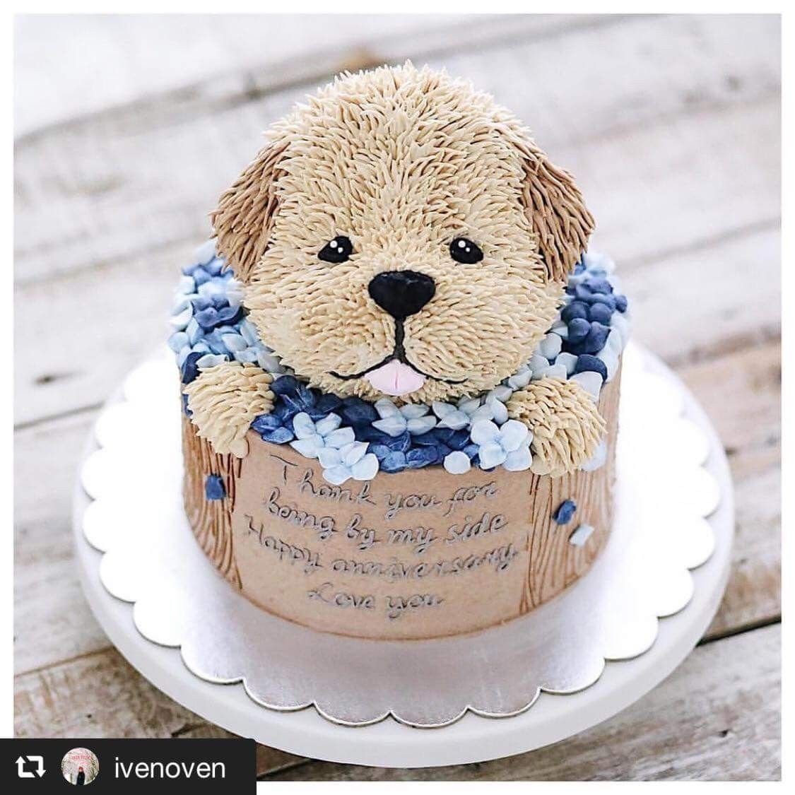 Тортики кремовые с собачкой