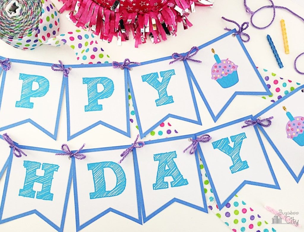 Гирлянда с днем рождения!