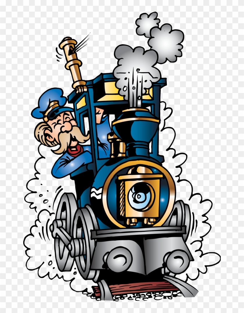 Шарж машинист поезда