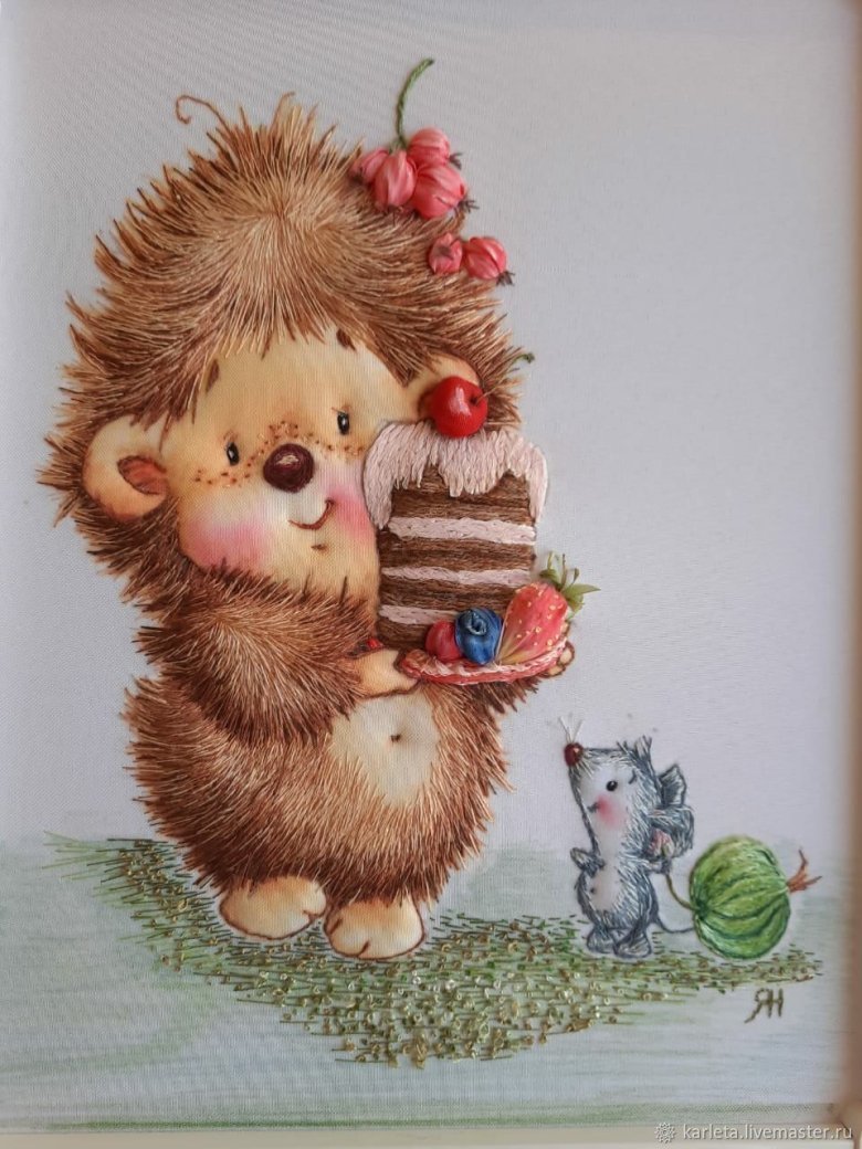 Ежик с цветочком