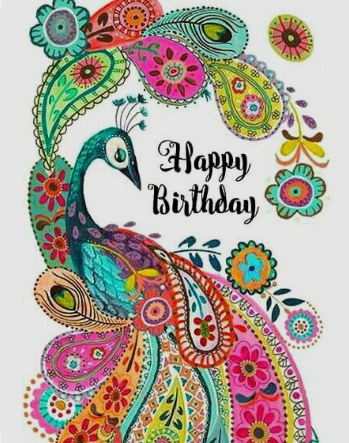 Открытка с днем рождения в индийском стиле