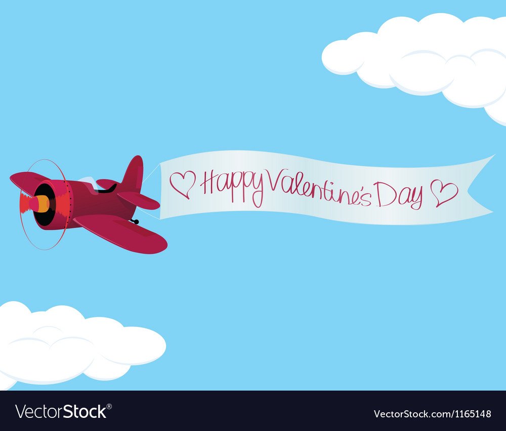 Самолет с надписью с днем рождения