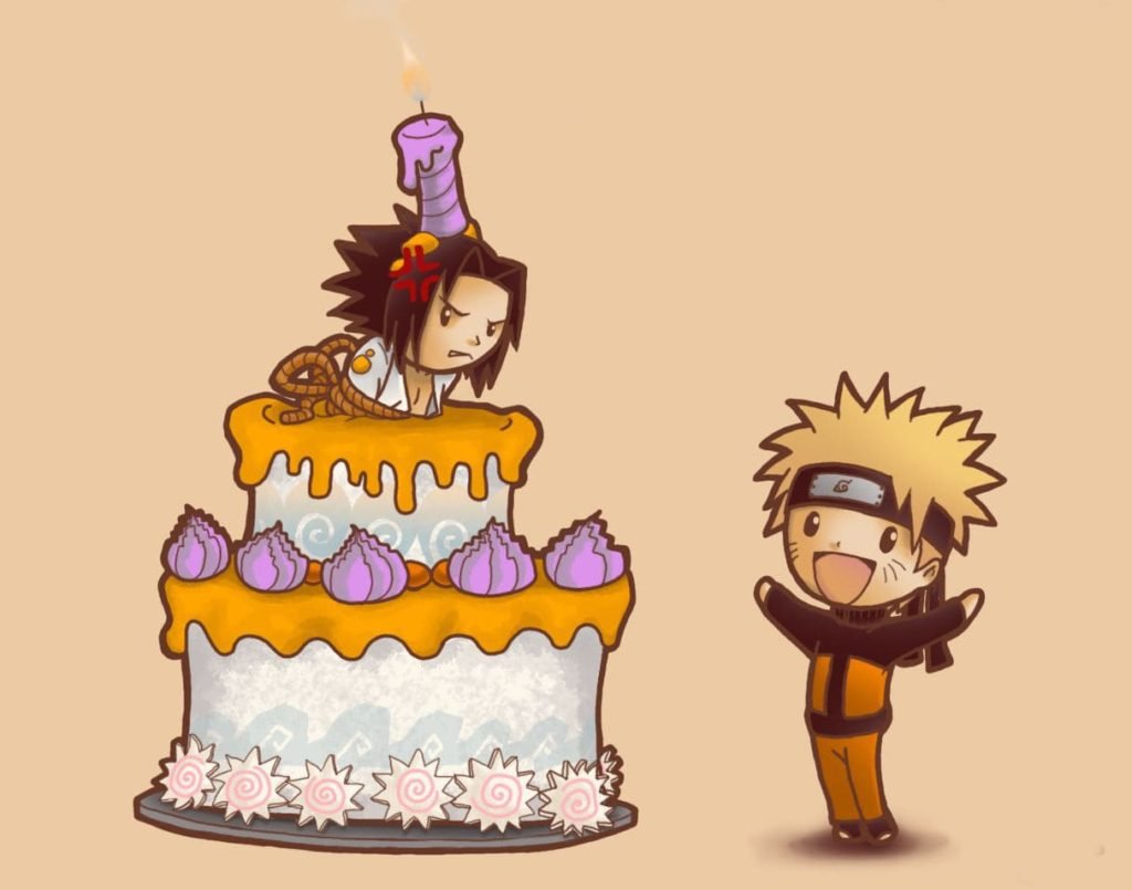 Открытка на др в стиле аниме