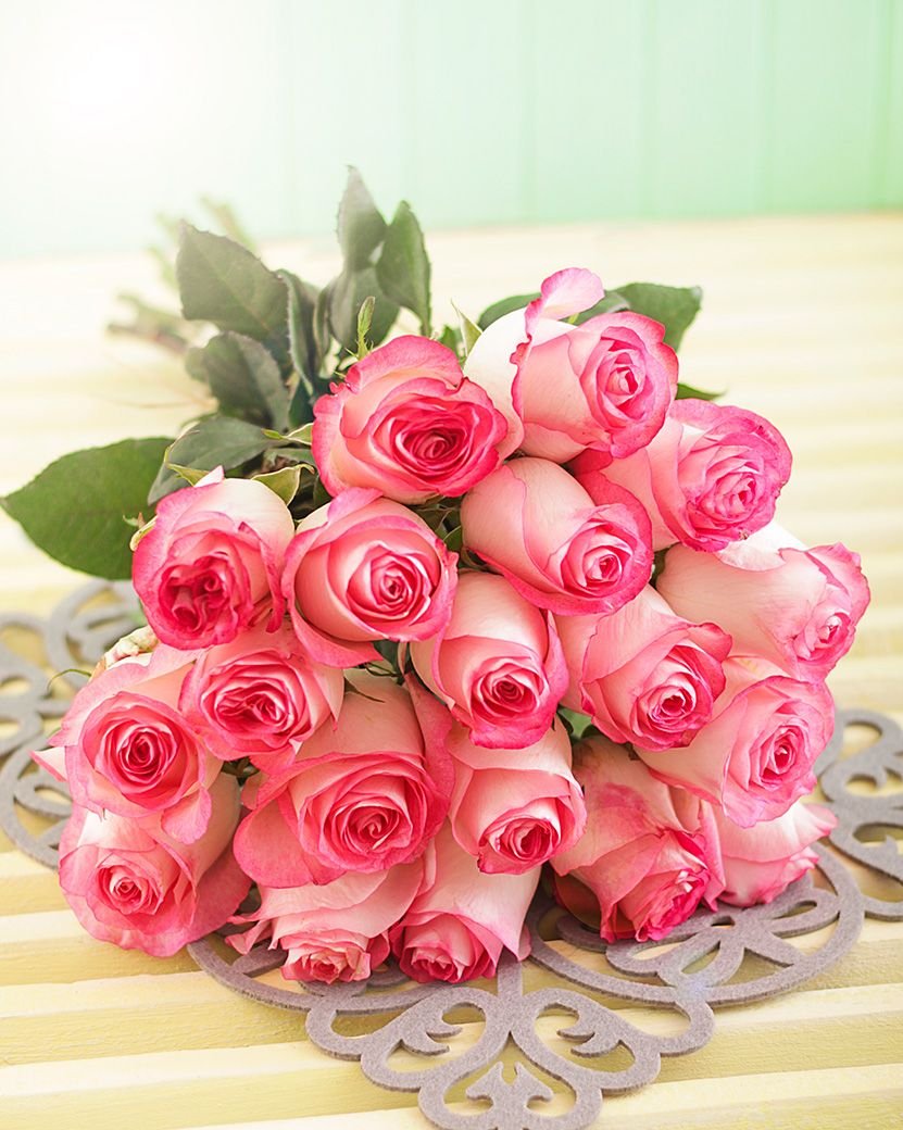 Букет роз с днем рождения