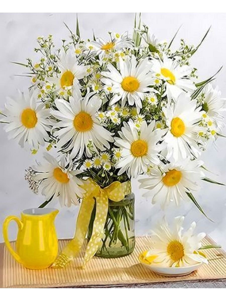 Открытки с днём рождения с ромашками