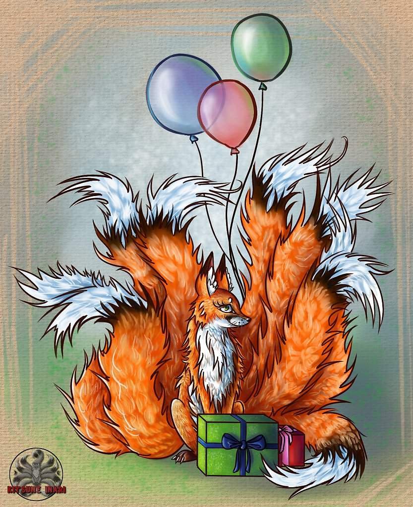 Открытка с лисенком