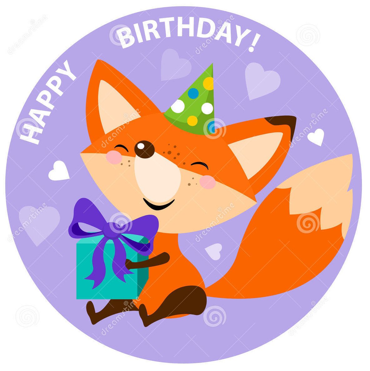 Открытка с лисой