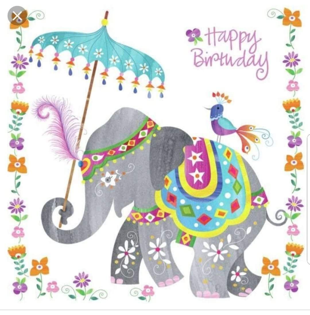 Happy Birthday со слонами