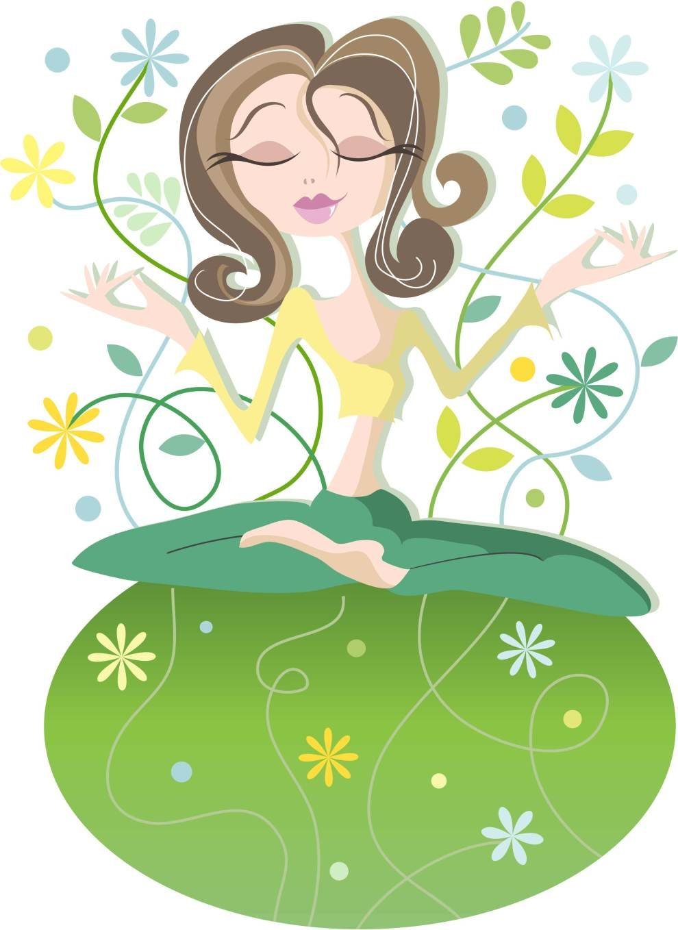 Милые иллюстрации йога