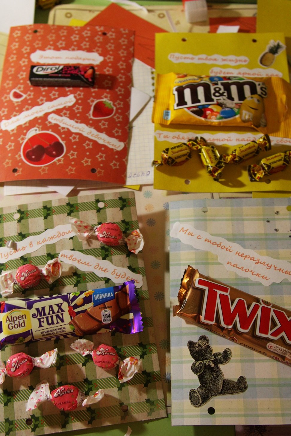 Альбом с шоколадками на день рождения