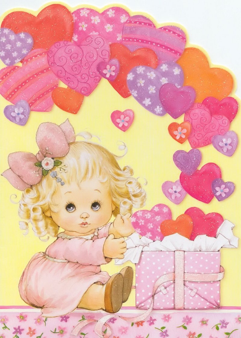 Открытка на годик девочке