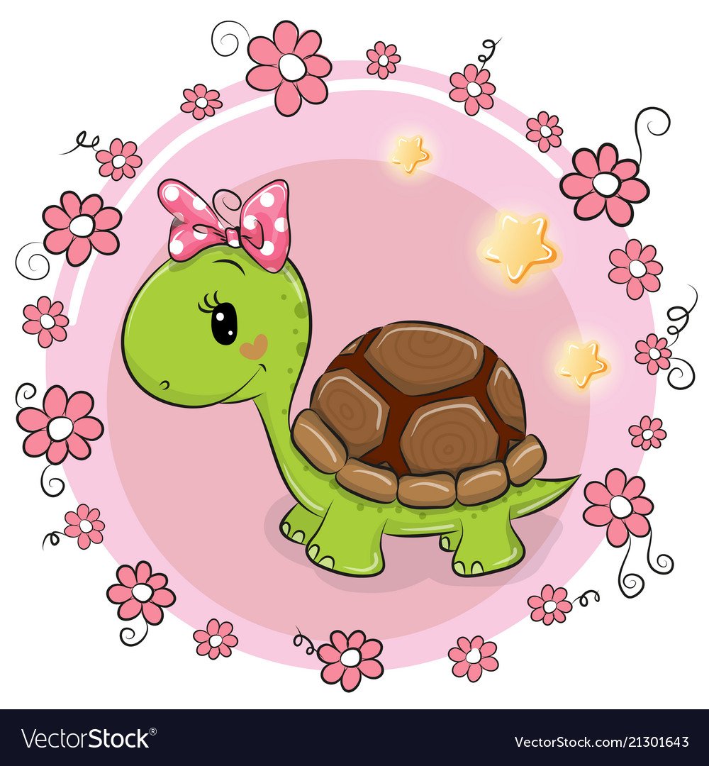Черепаха с подарком