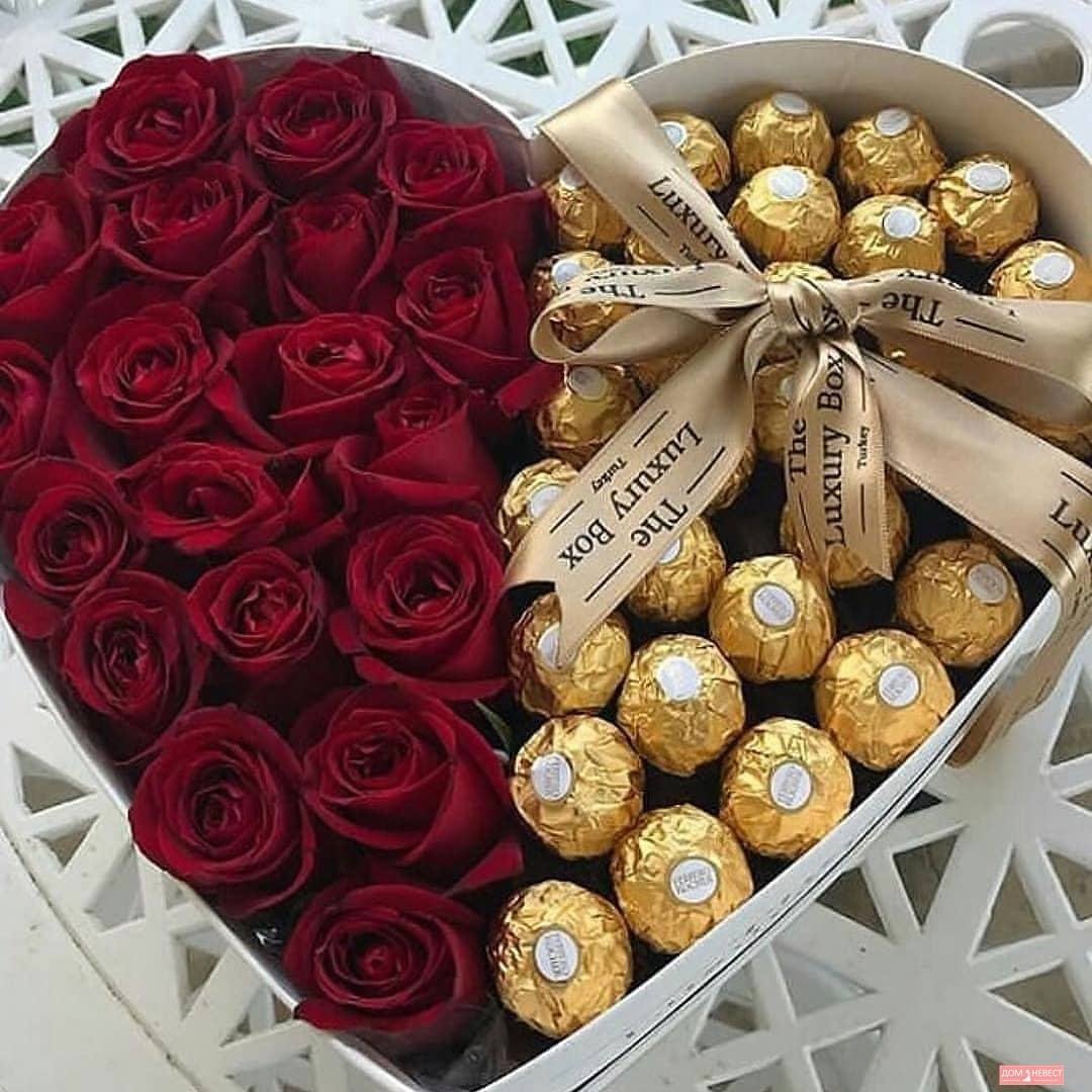Букет с Ферреро Роше , мерси