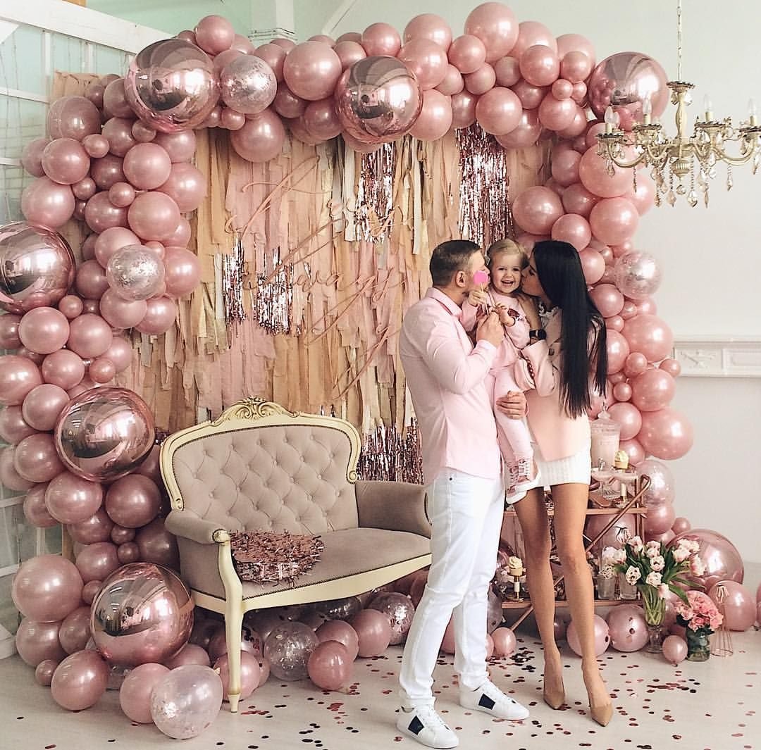 Фотозона в пудровом цвете