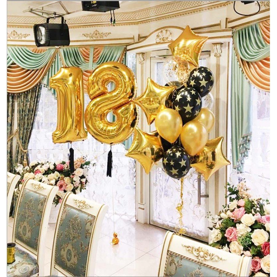 Украшение шарами на юбилей