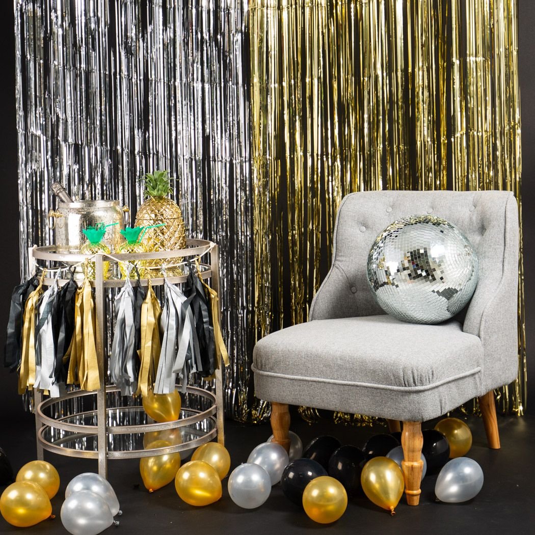 Новогодняя фотозона серебро