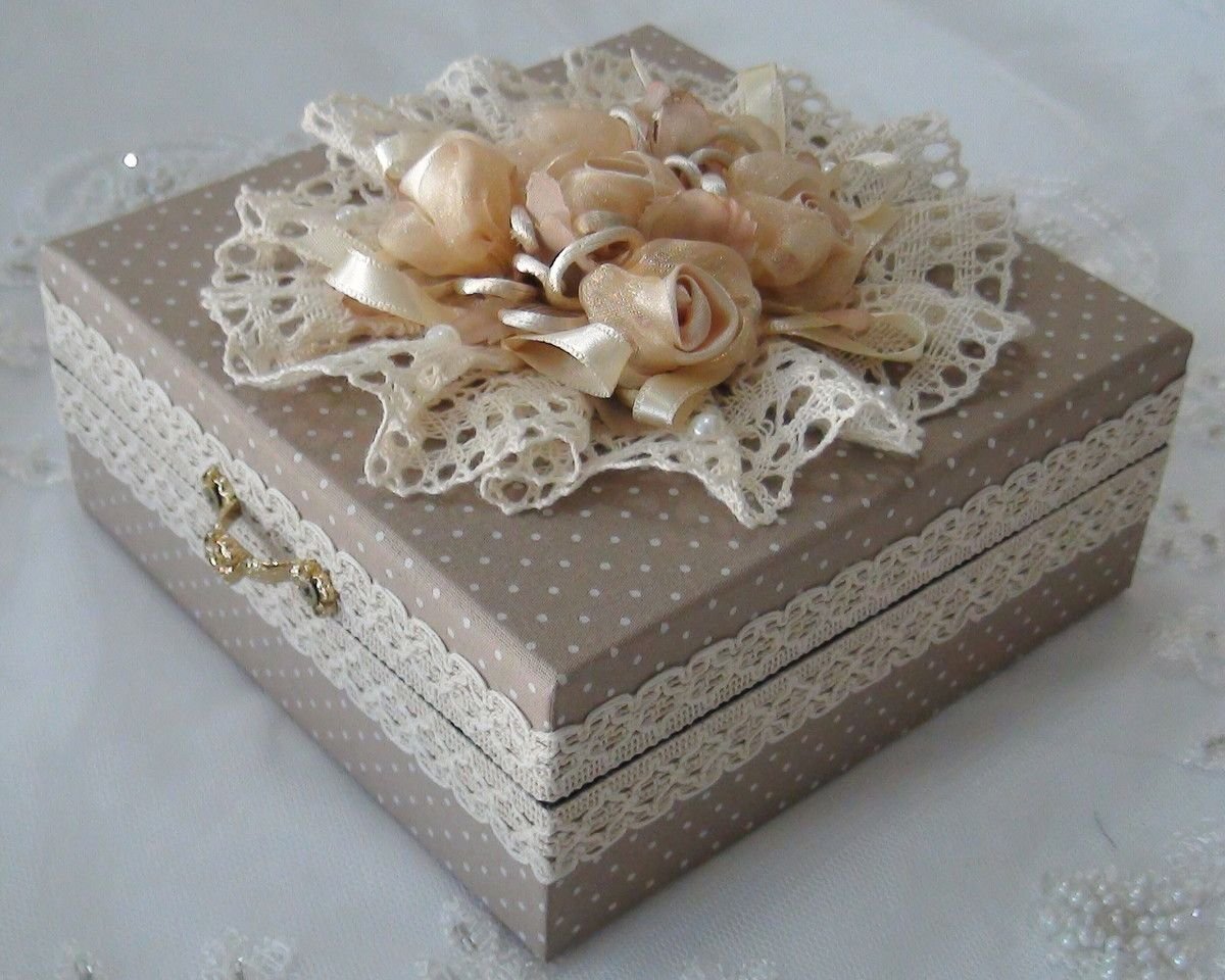 Декор коробки для подарка