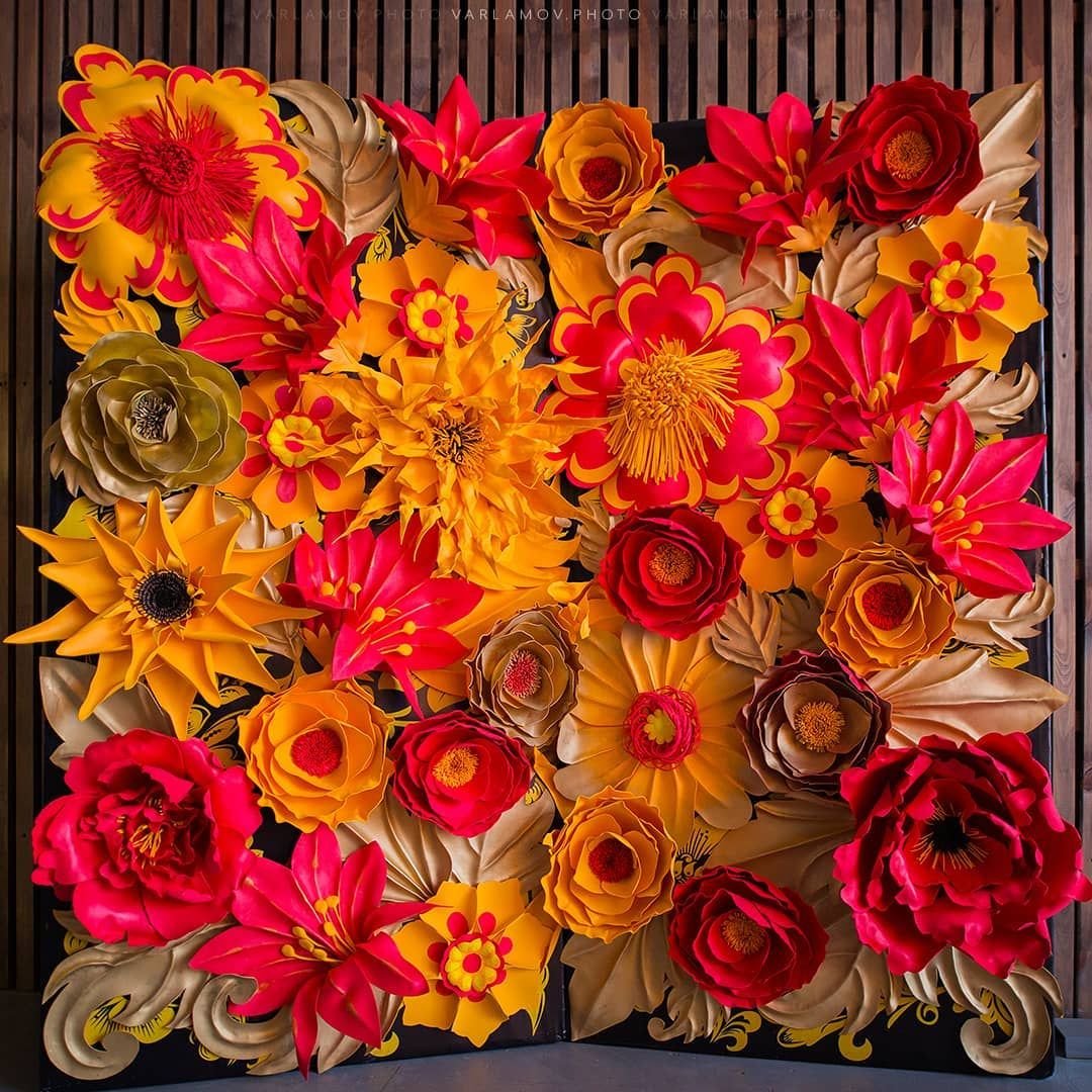 Осенние бумажные цветы