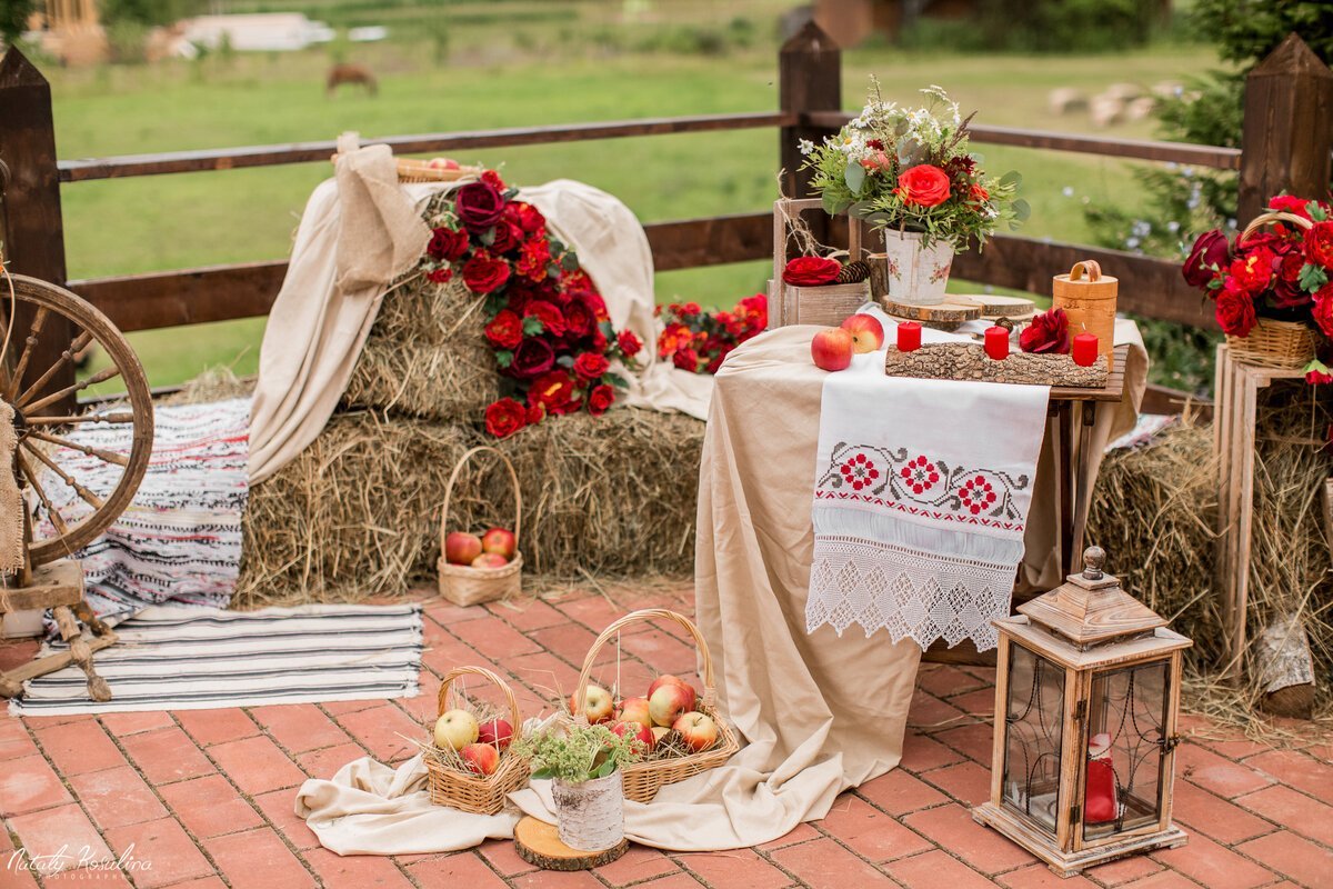 Фотозона в русском стиле