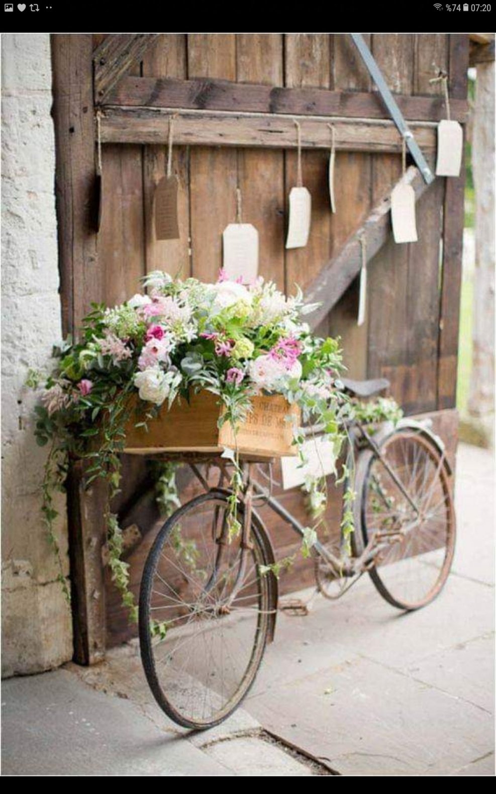 Фотозона с велосипедом