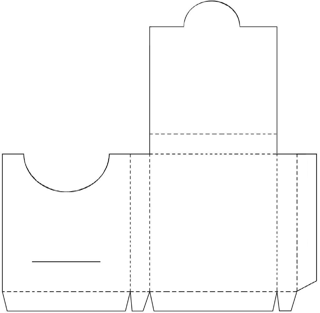 Схема бумажного пакета