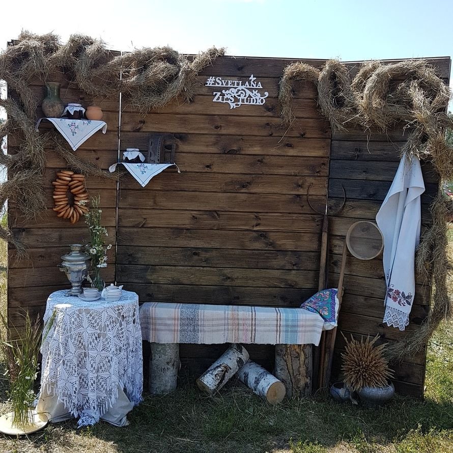 Фотозона в деревенском стиле