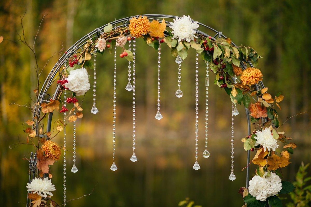 Осенняя свадьба декор