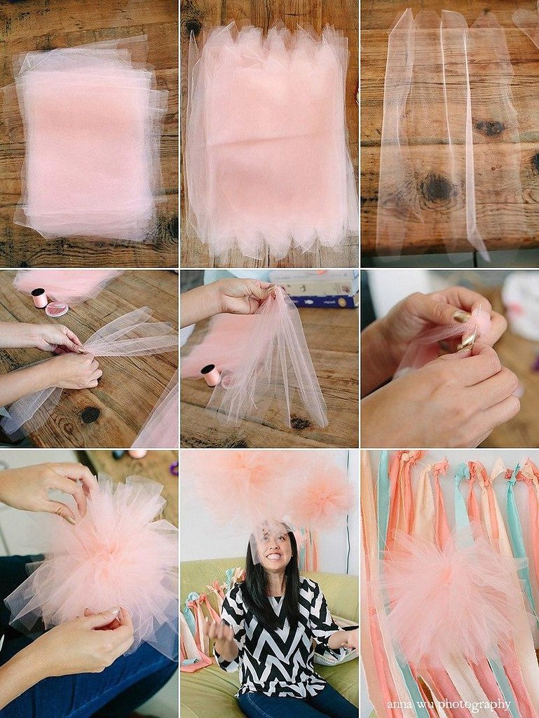 Помпоны из фатина