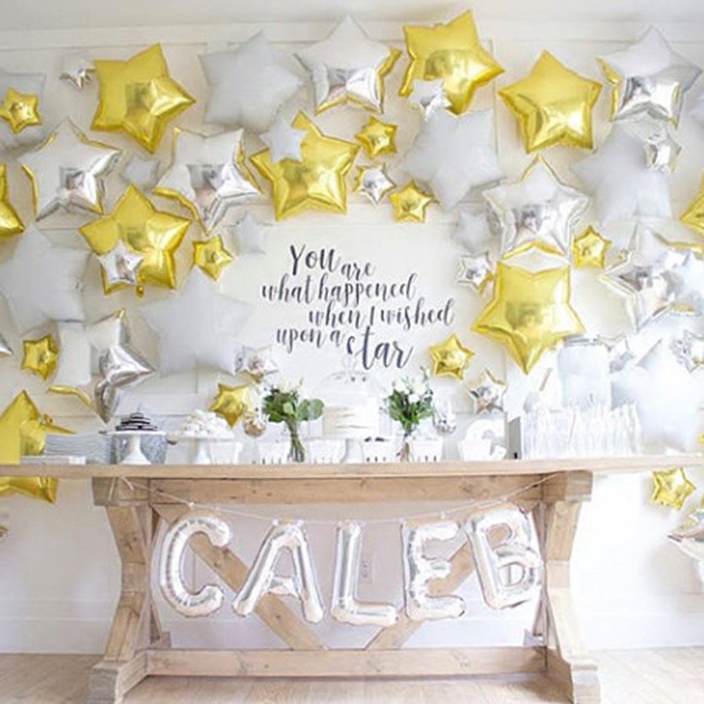 Фотозона из фольгированных звезд