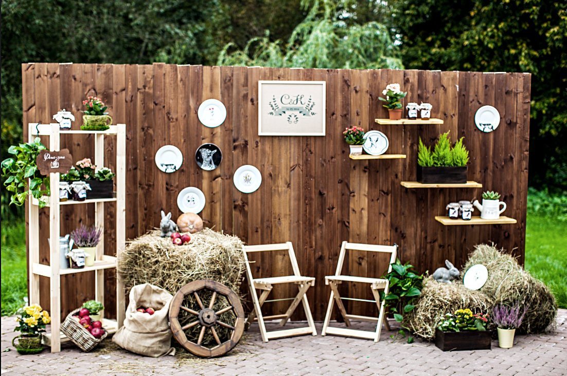 Фотозона в деревенском стиле