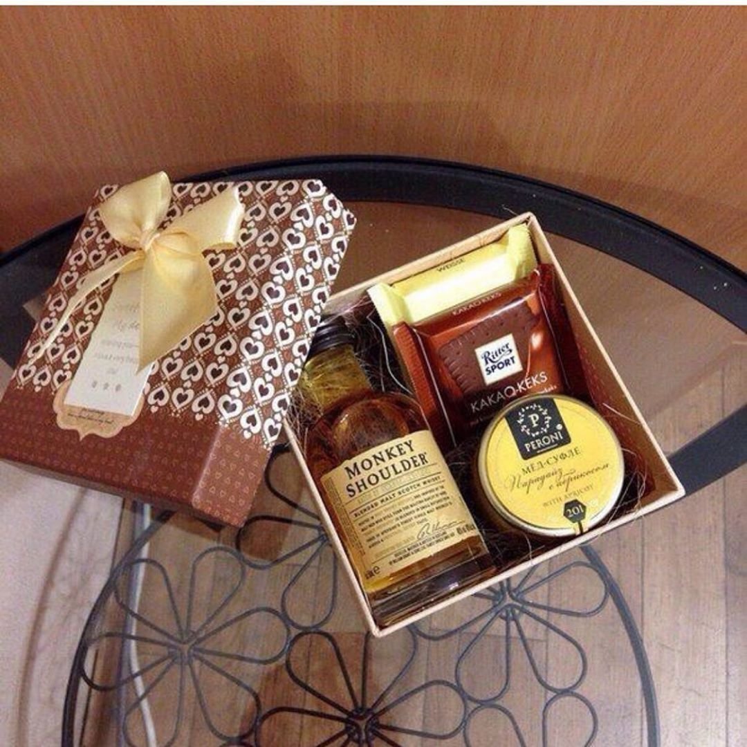 Букет с коньяком для мужчин