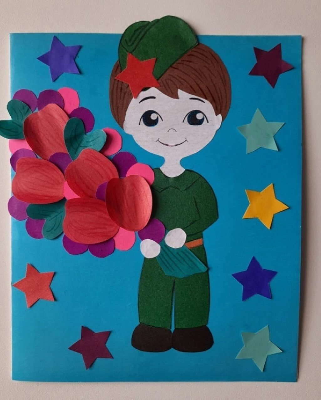 Открытка на 23 февраля своими руками