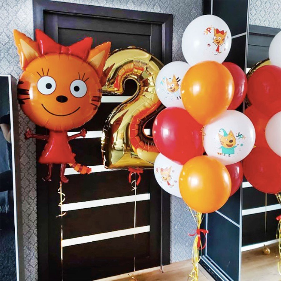 3 Кота с днем рождения