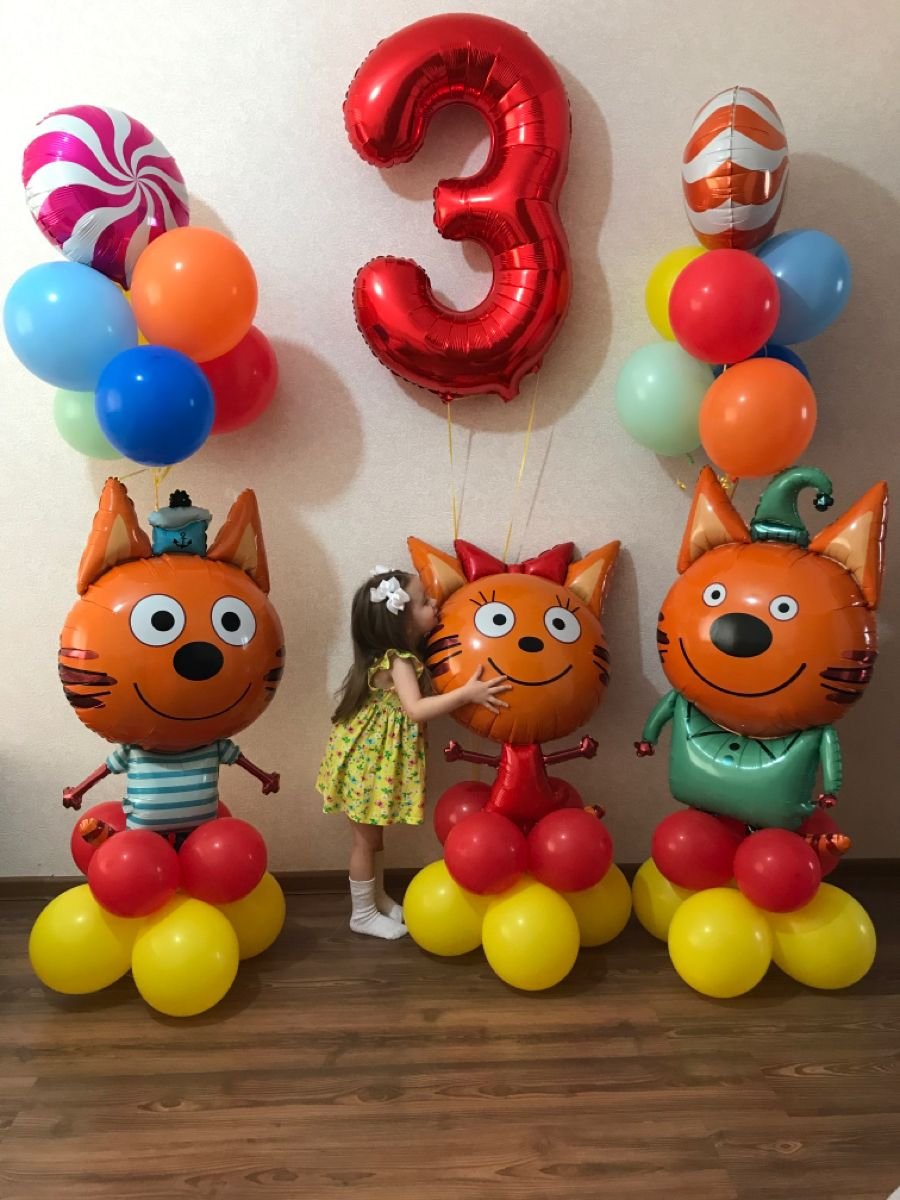 Торт три кота для девочки 2 годика