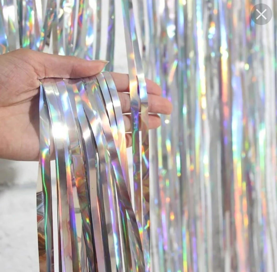 Занавес дождик розовое золото 1мх2м