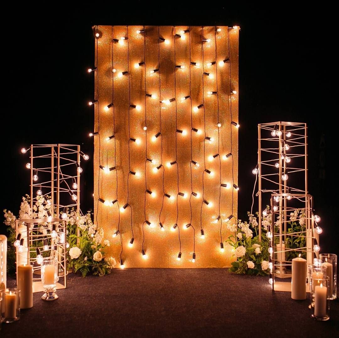 Фотозона с лампочками