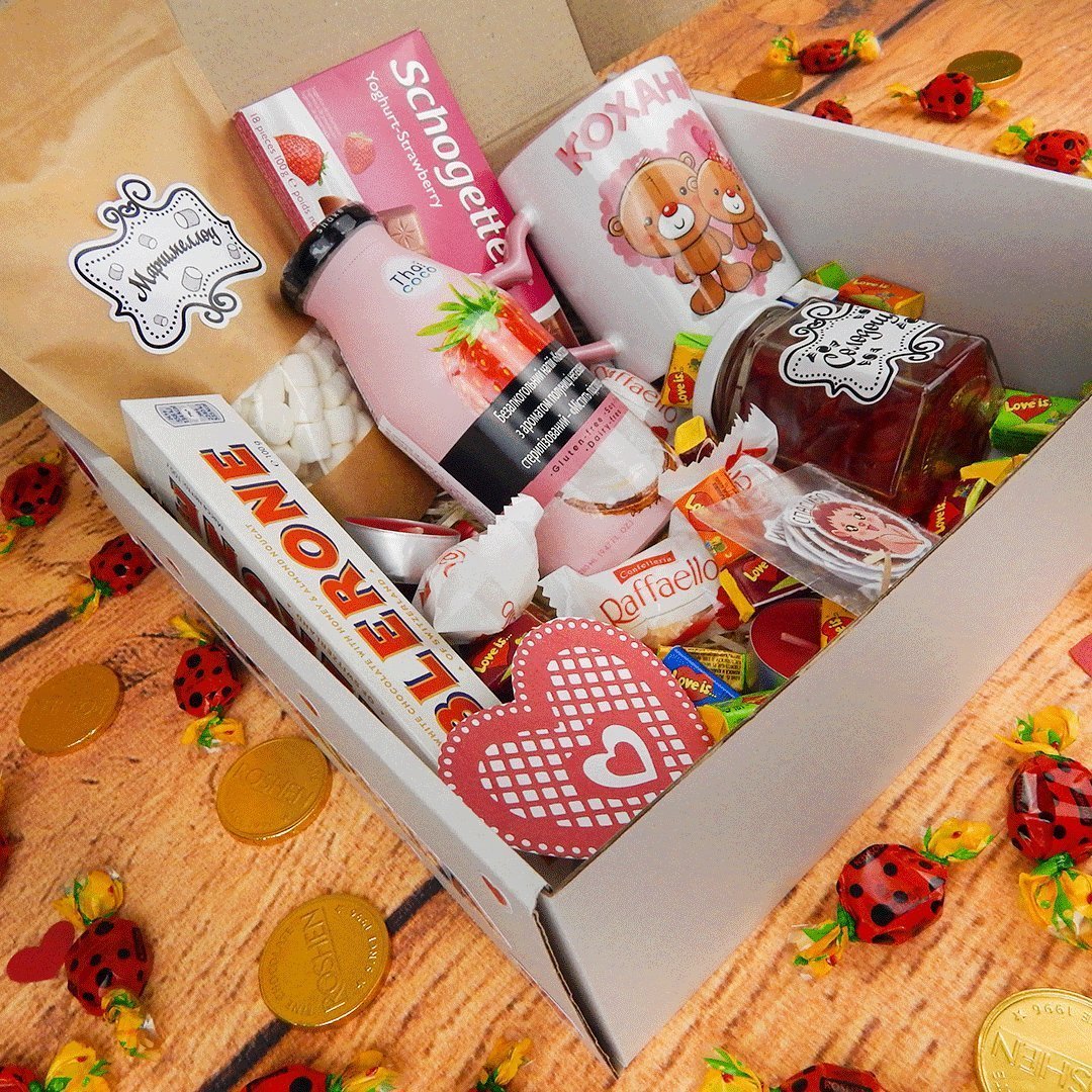 Съедобные подарки на день влюбленных