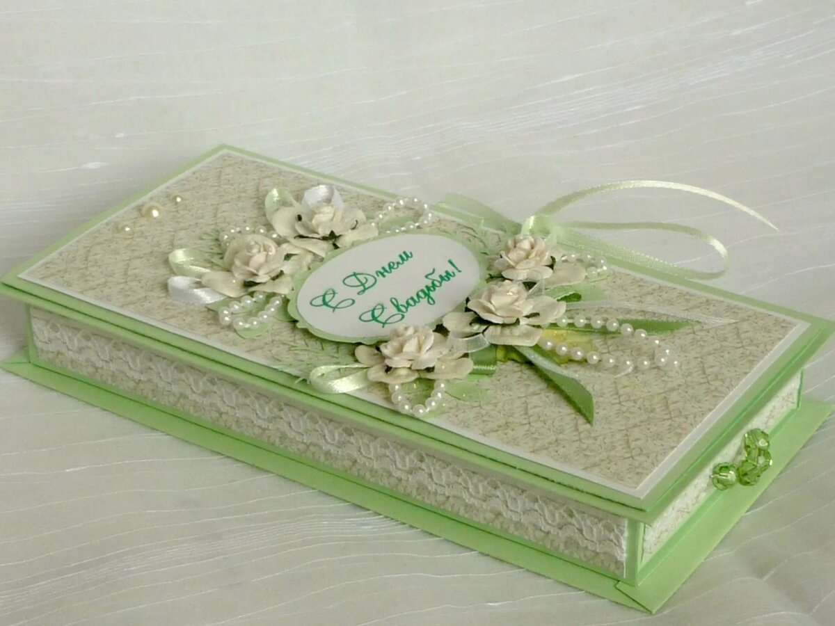 Свадебный короб для денег в стиле Прованс