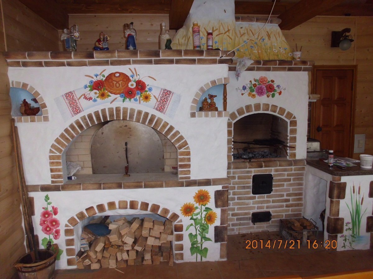 Русские печи расписные