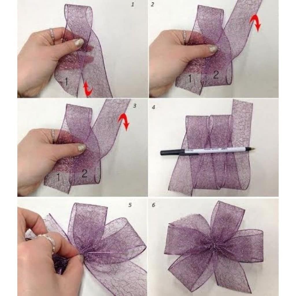 Бант из атласной ленты