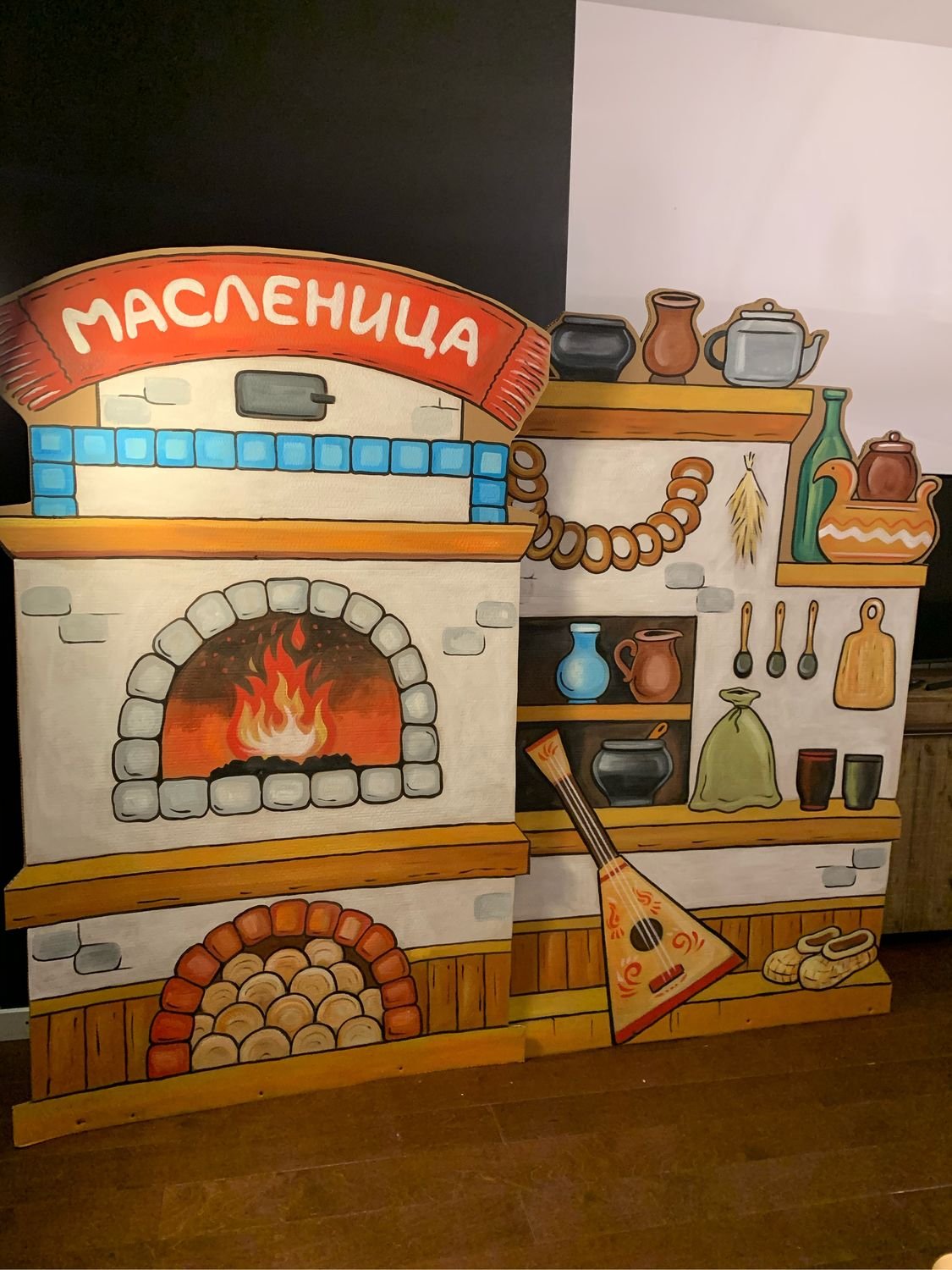 Русская печка декорация