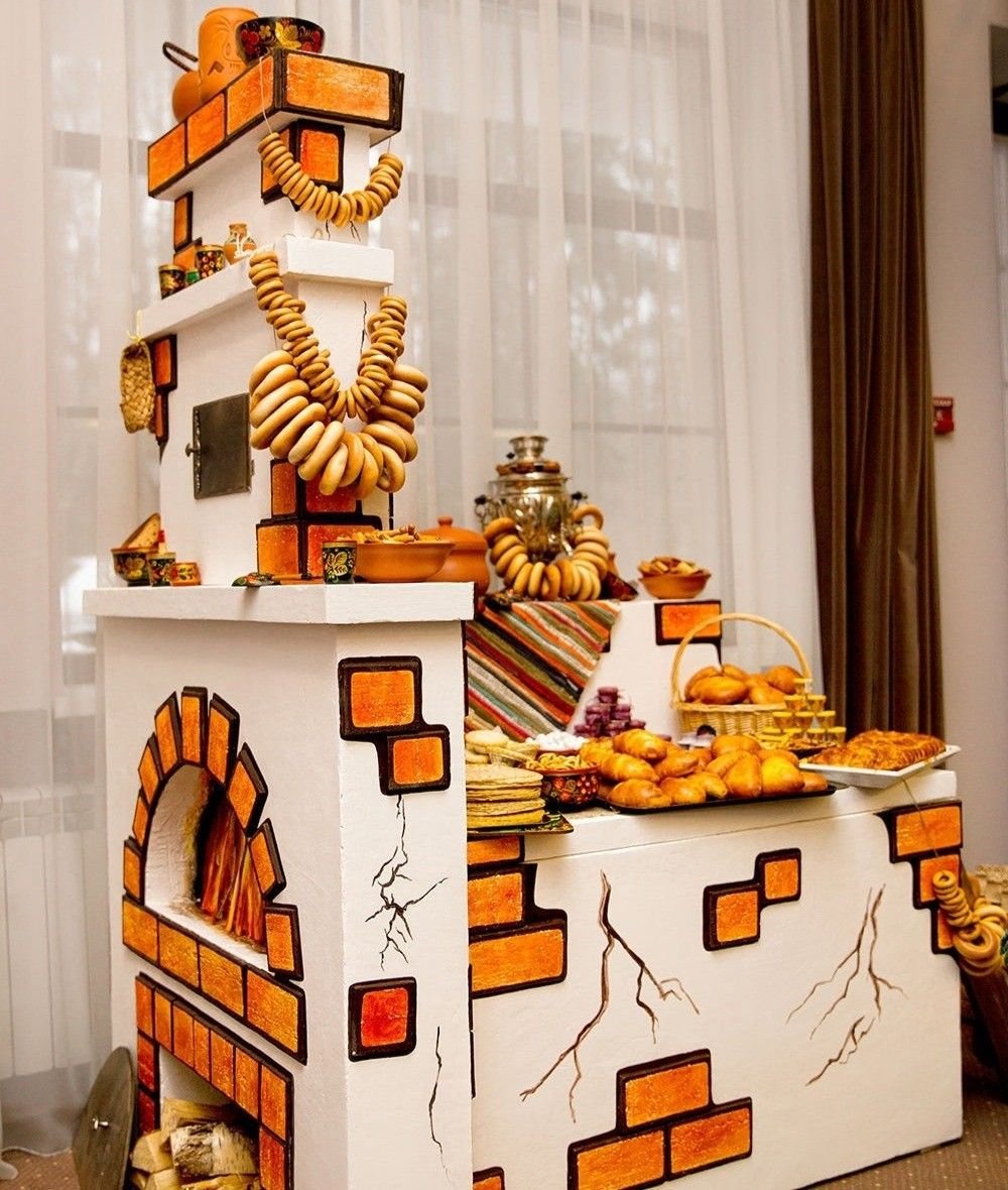 Русская печка декорация