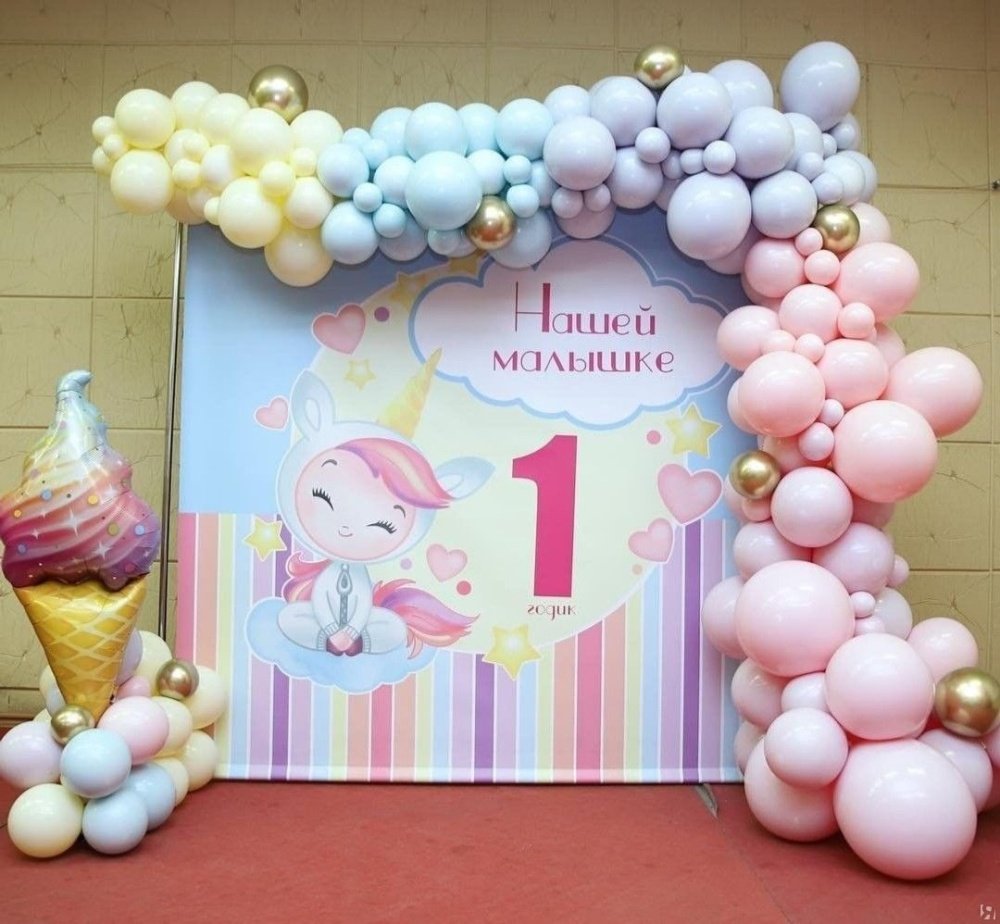 Разнокалиберная гирлянда из шаров