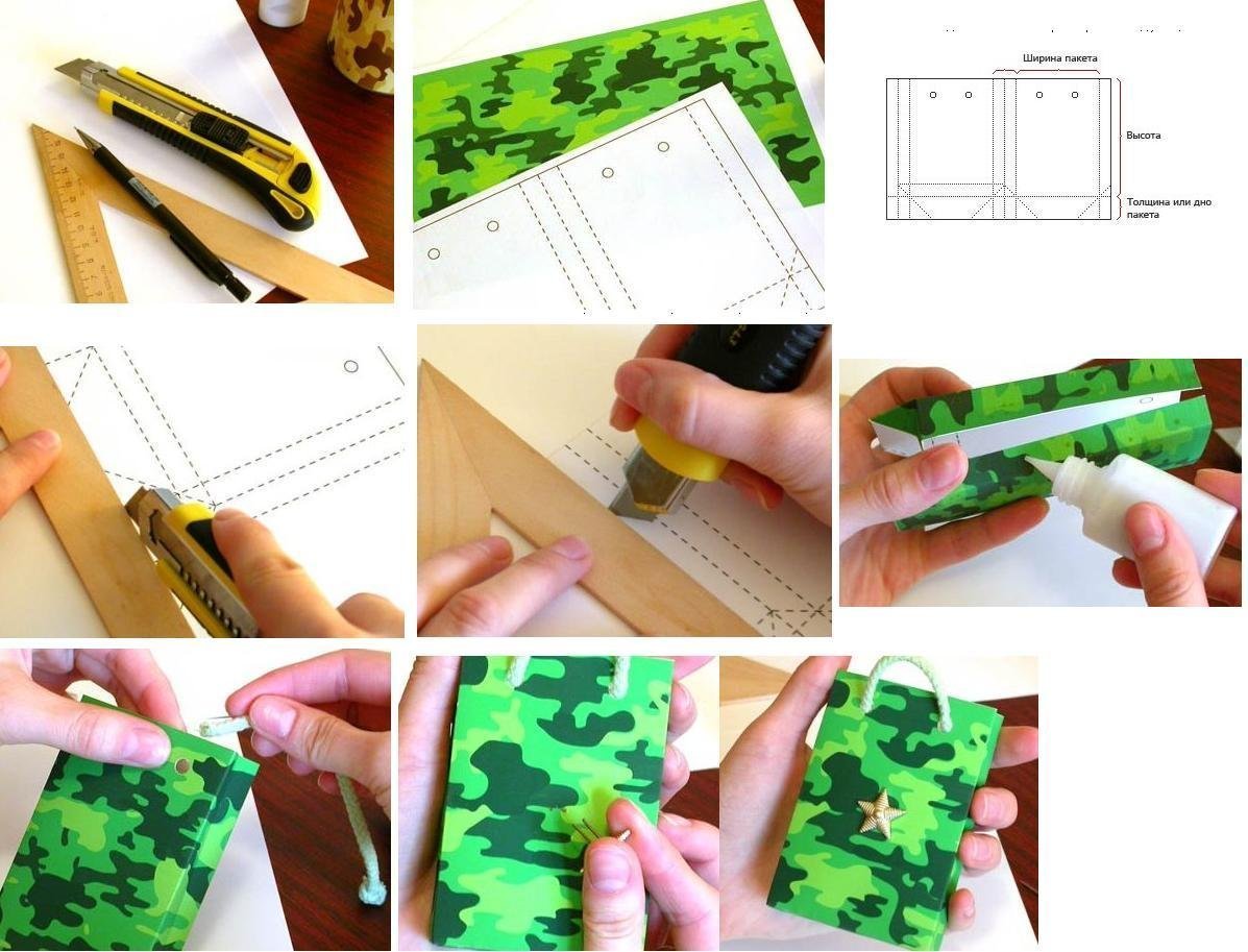 Упаковка подарков крафт бумагой идеи на 23 февраля